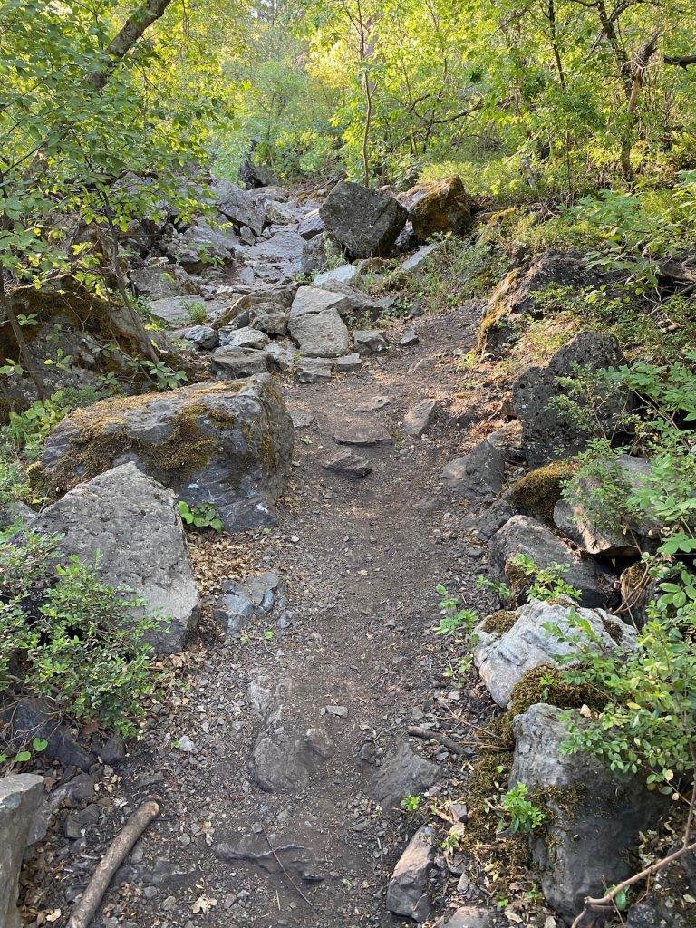 Providence Canyon trail rock garden
