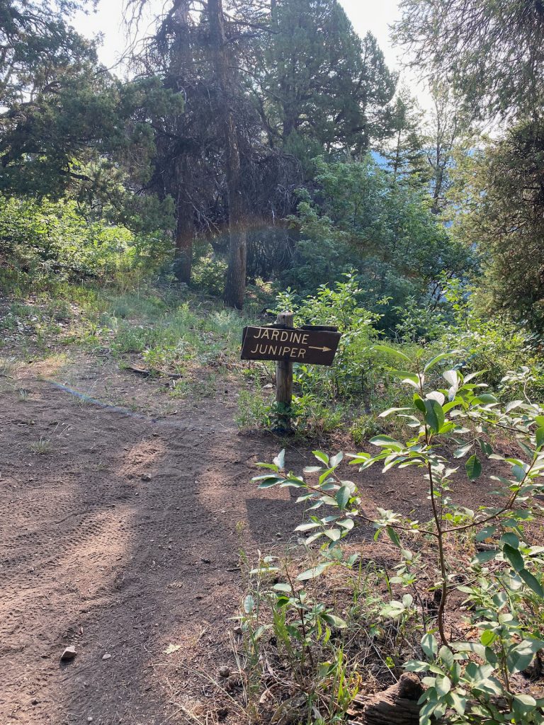 Jardine Juniper trail sign