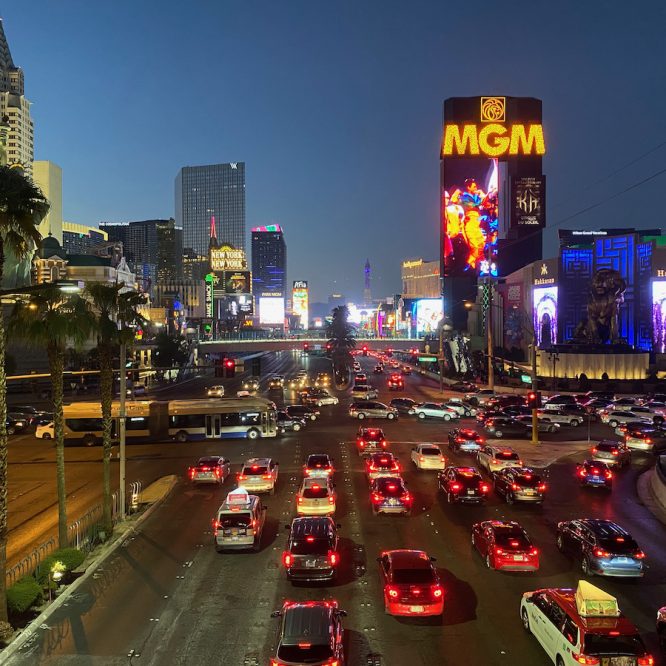 Las Vegas Strip in front of the MGM Grand