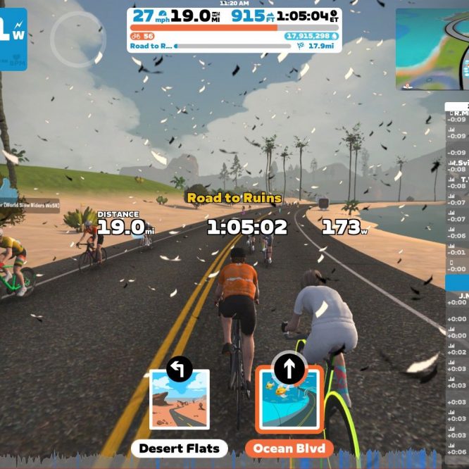 Zwift - Road to Ruins ride