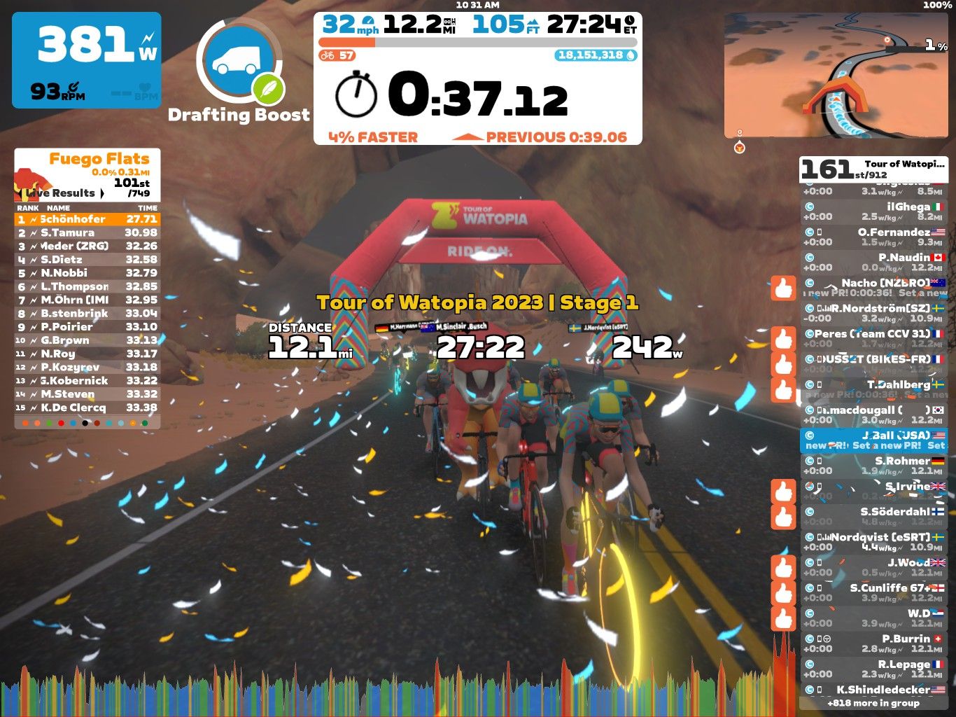 Zwift Tour of Watopia Stage 1 The Bike Crank